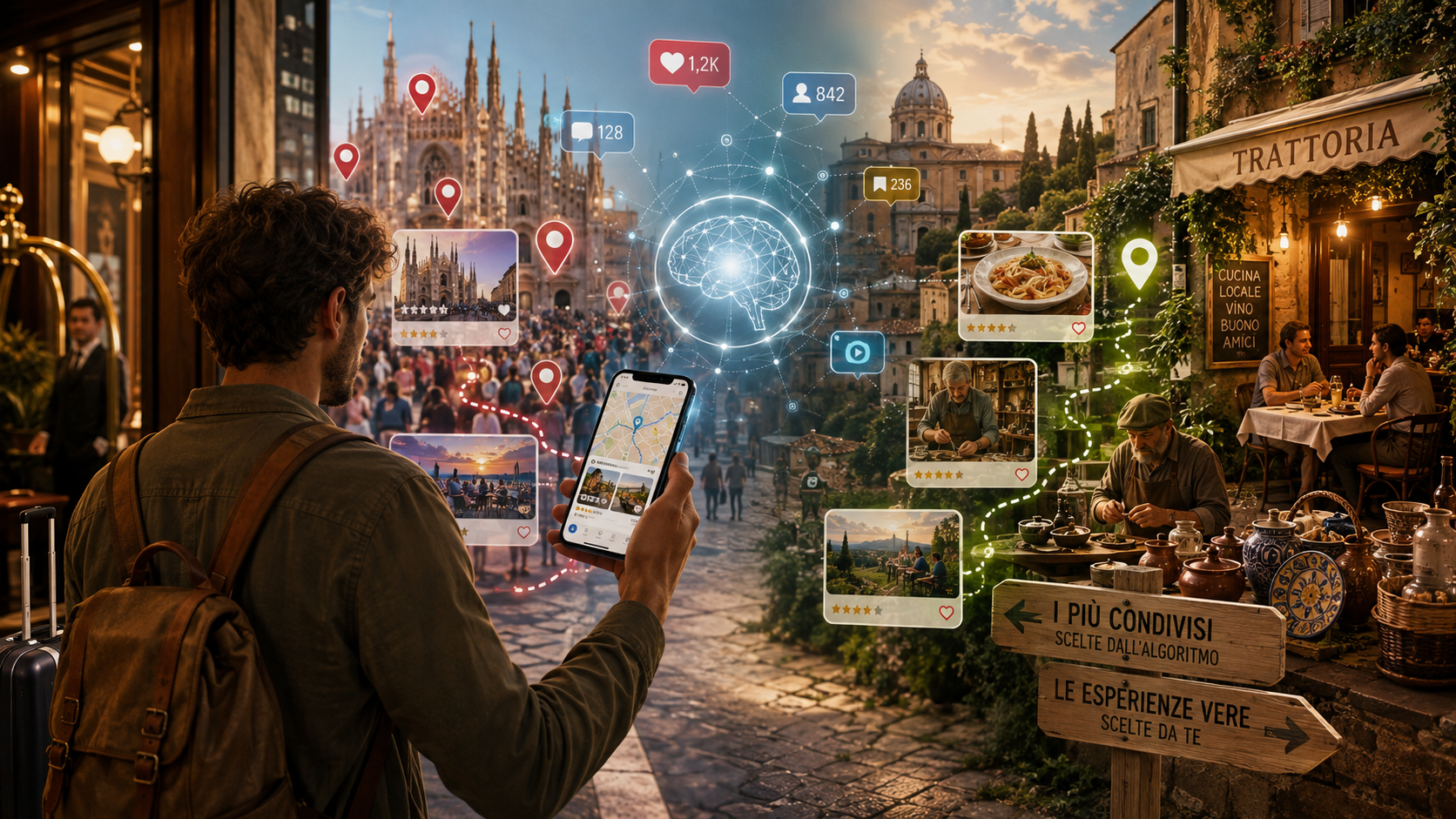 Social network e intelligenza artificiale nel turismo: chi decide dove andiamo?