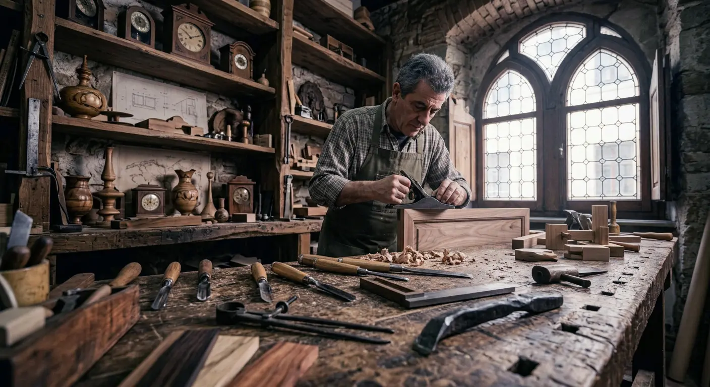 Esempio di laboratorio artigianale tradizionale per valorizzare le botteghe storiche e attirare viaggiatori consapevoli.